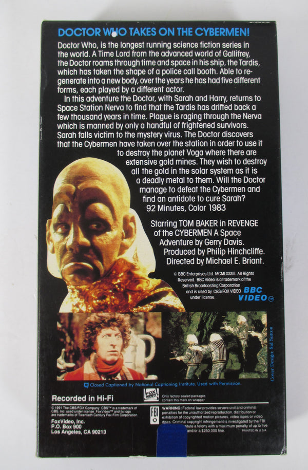 Doctor Who : Revenge Of The Cybermen (VHS)