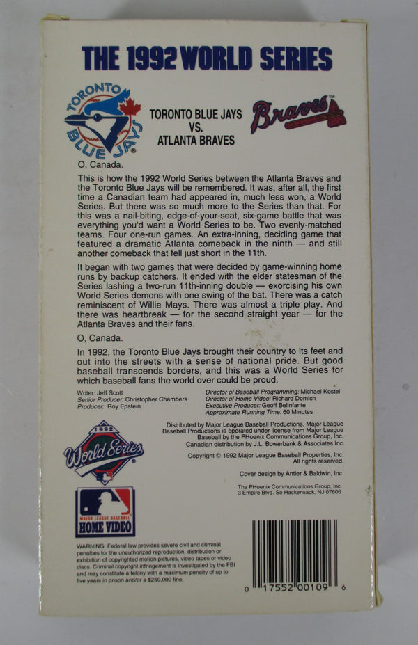 1992 World Series : Toronto Blue Jays vs. Atlanta Braves